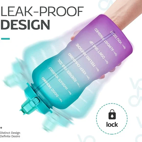 Water Bottle with Motivational Time Marker - Picture 6 of 6